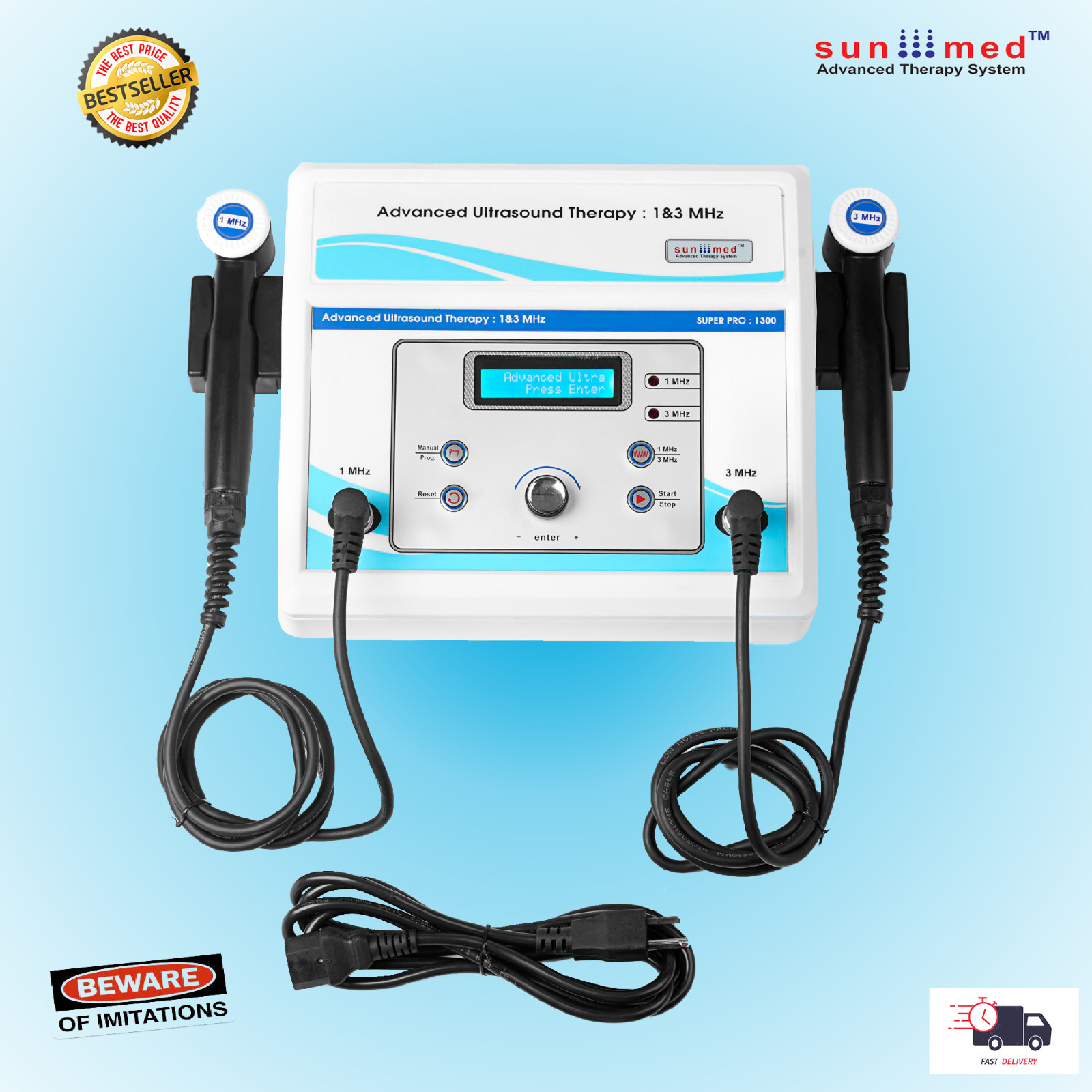 Personal Use 1 & 3 MHz Ultrasound Therapy Machine For Pain Relief
