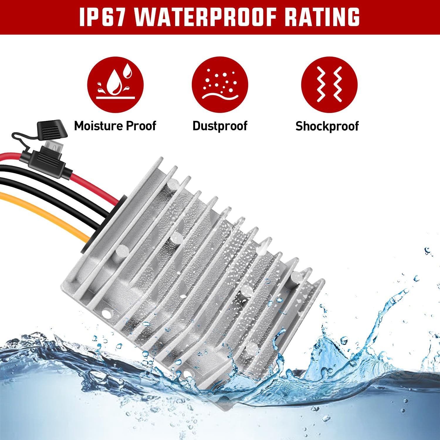 48V 36V To 12V Voltage Converter 360W 30A Regulator Step Down To 12VDC Waterproo