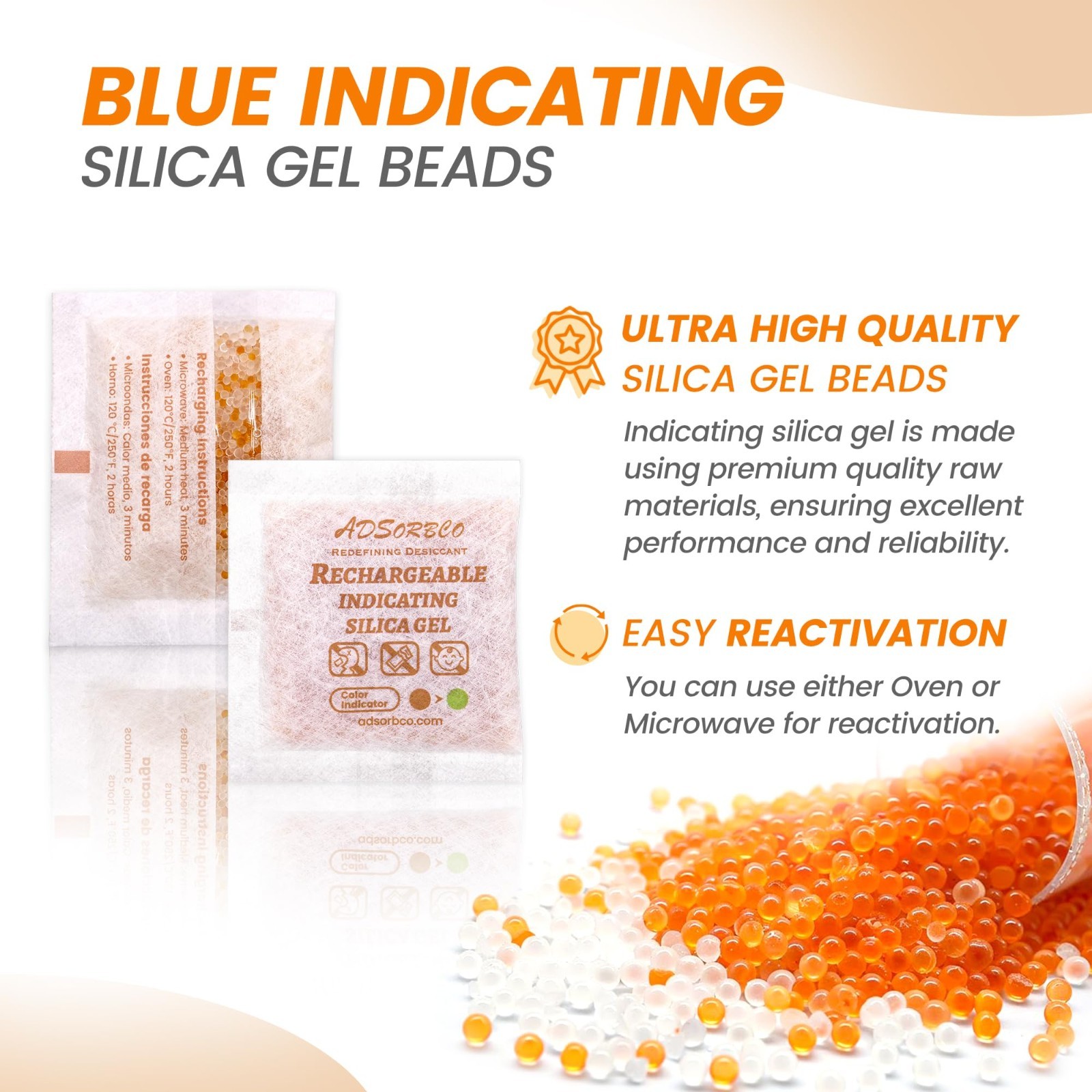 ADSorbco 20 Gram (15 Pack) Silica Gel Packets