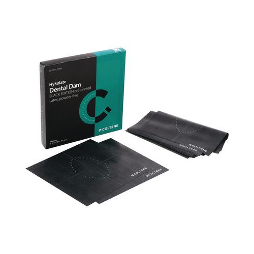 Coltene 60031354 HySolate Latex Dental Dam Black Extra Heavy 152″ X 152″ 36/Pk