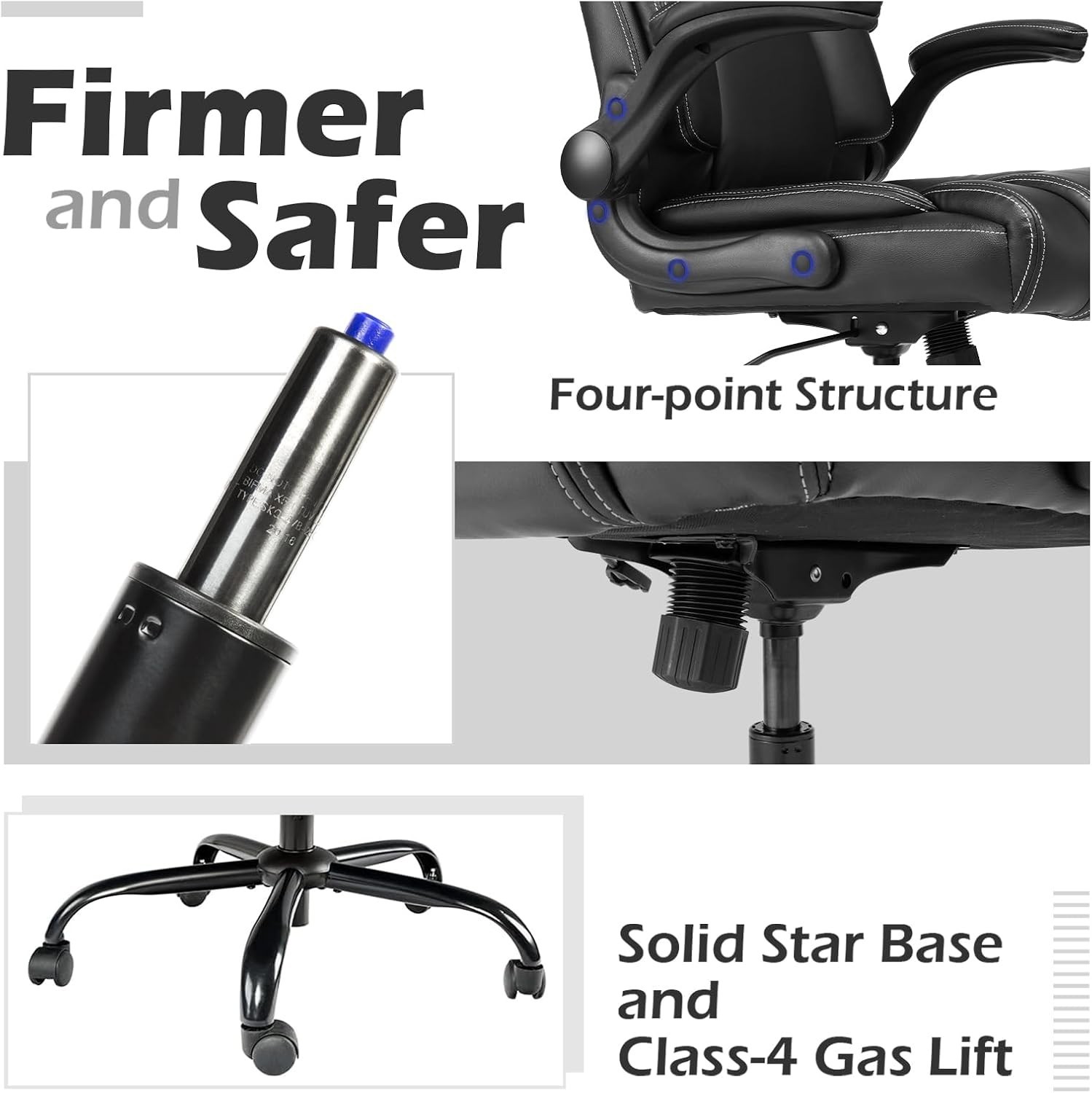 Flip-up Arms Office Chair 300lbs Executive Chair Swivel Office Chair with hydrol