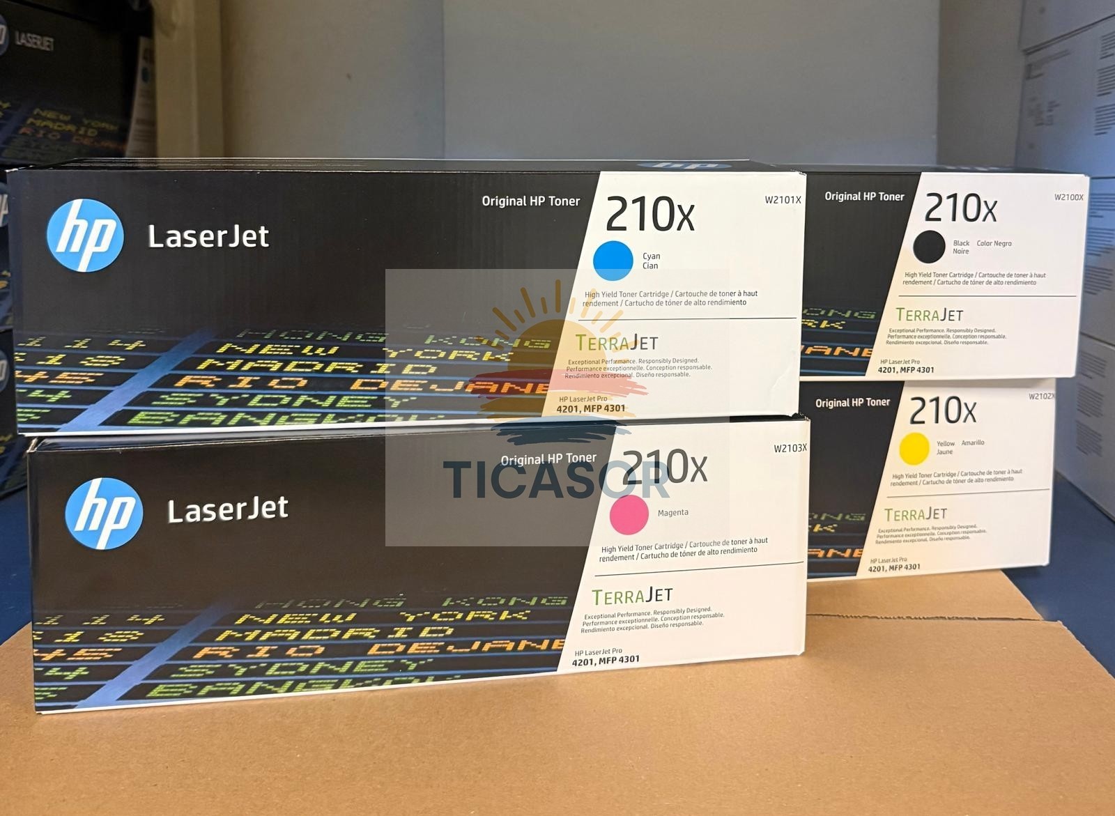 HP 210X High-Yield Toner Cartridge Set-Black, Cyan, Magenta, Yellow ( 4-pack)