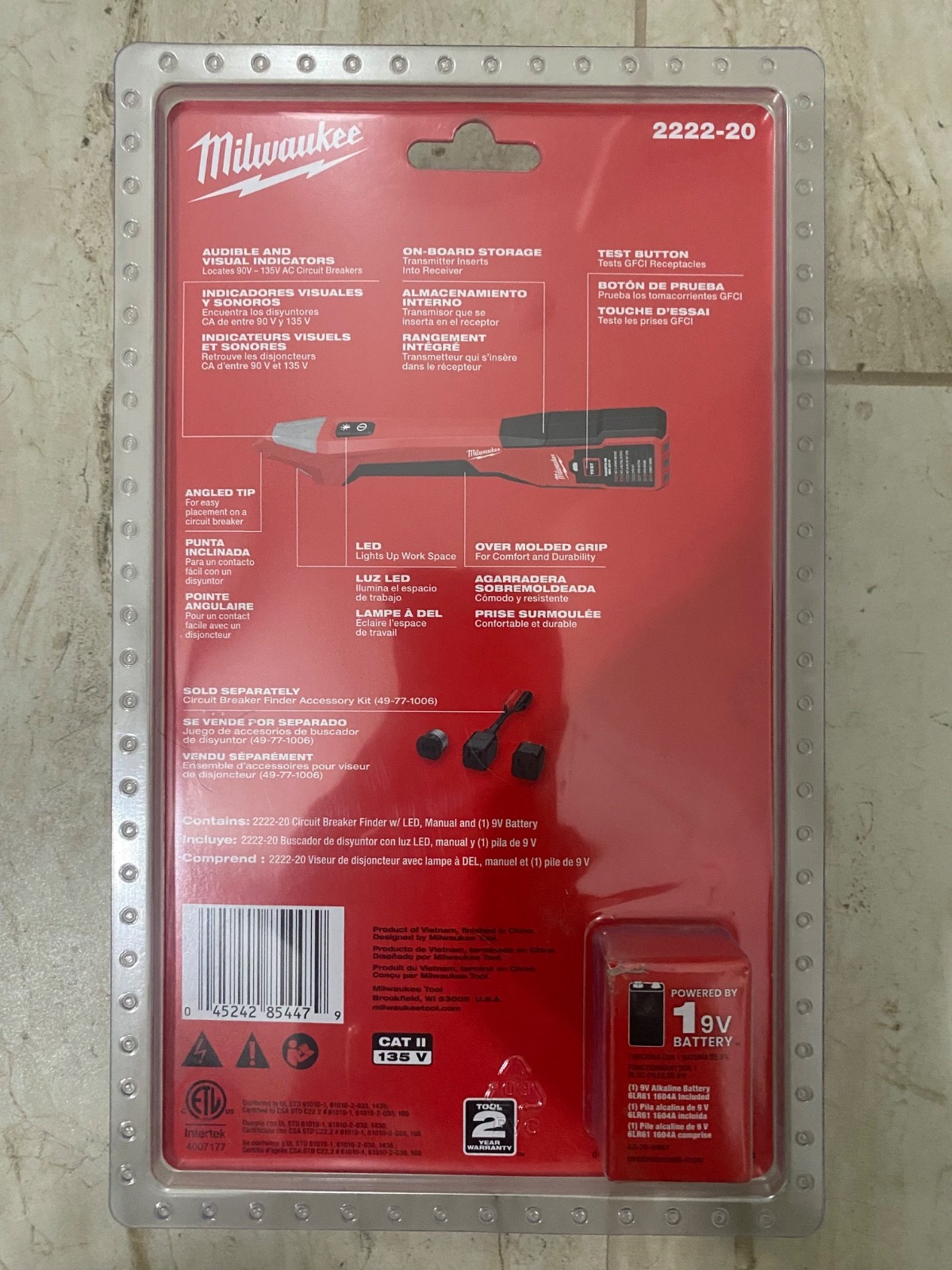 Milwaukee 2222-20 Circuit Breaker Finder w/LED (NEW)