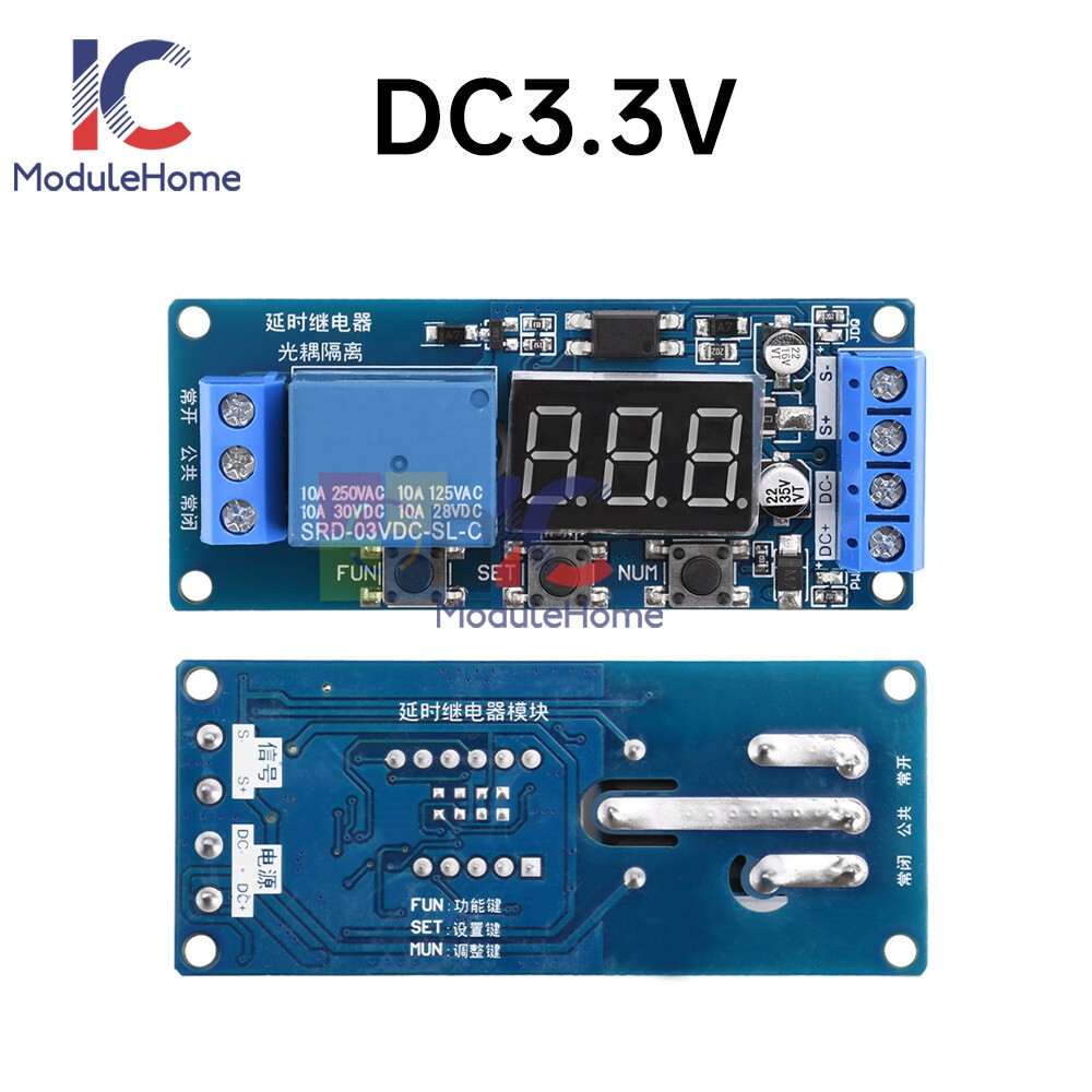 10A Time Relay Module Multi-function Digital Display Delay Start Relay Module
