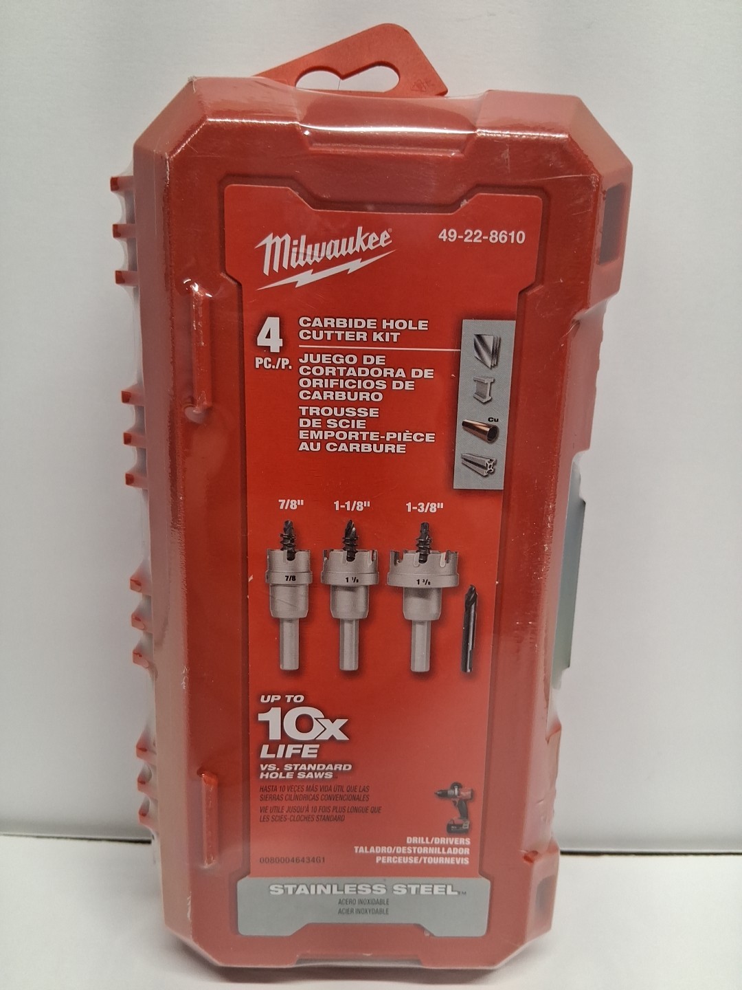MILWAUKEE 49-22-8610 Carbide Hole Cutter Kit (4-Piece)