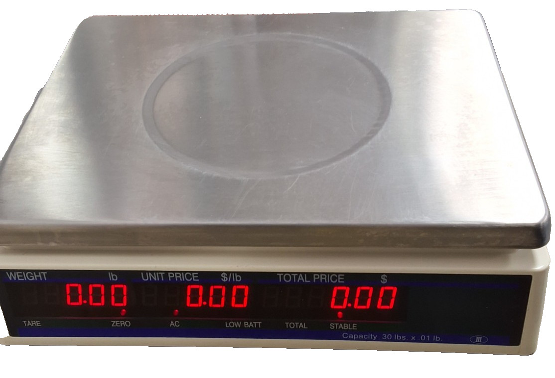 Globe GS30 Price Computing Scale 30lb x 0.01lb – NTEP Legal for Trade – Dual LCD