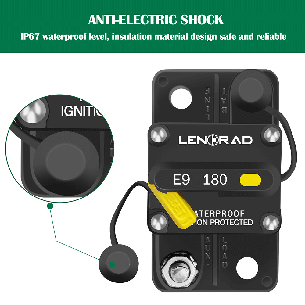 30A-300A Amp Waterproof Circuit Breaker Auto/Marine/Solar 12-48V DC Manual Reset