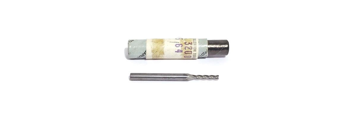 5/64″ (.0781″) 4 Flute Carbide End Mill 1/8″ Shank Fullerton 32005