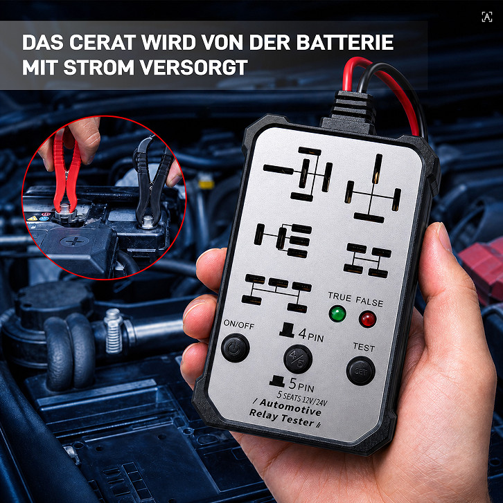 2026 Upgraded Relay Tester 12V 24V 4/5 Pin Car Diagnostic Tool LED Indicator