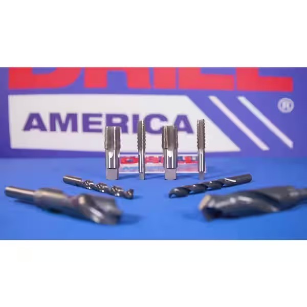 1/4 in Carbon Steel NPT Pipe Tap & 7/16 in HSS Drill Bit Set 2-Piece Threading