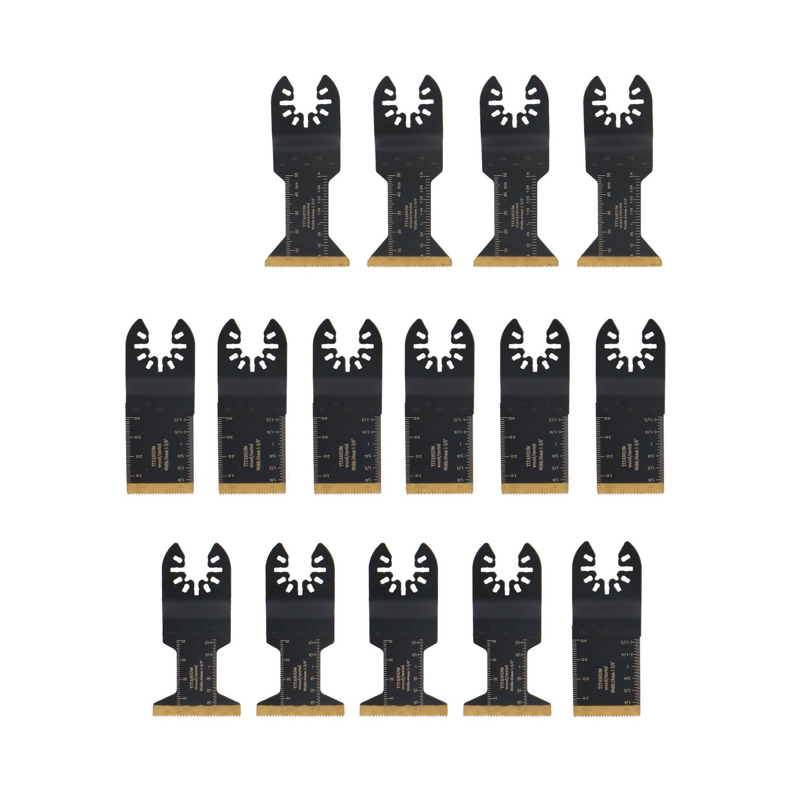 15 Piece Oscillating Saw Blades Metal Cutting Universal Multitool Blades Kit