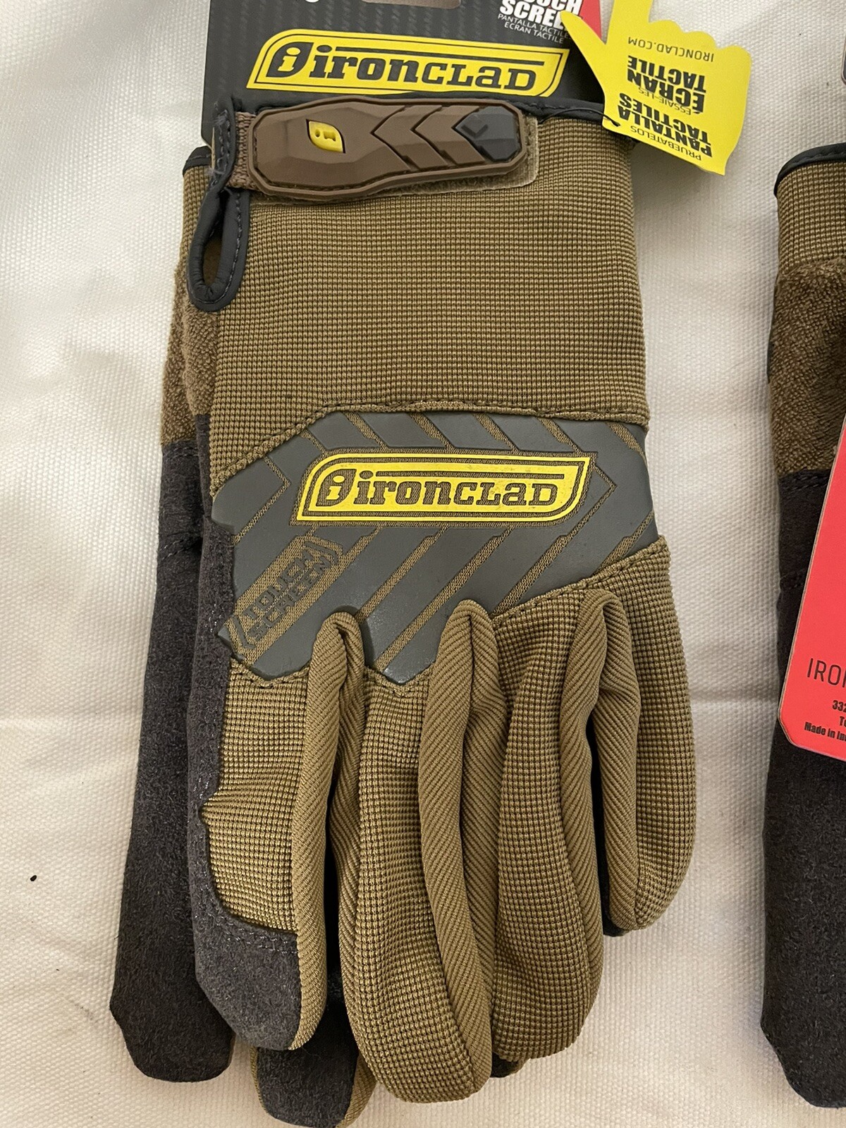 (2) Pair Ironclad Command Pro, IEX-PPG-05-XL Touchscreen Gloves, Size 10 (XL)