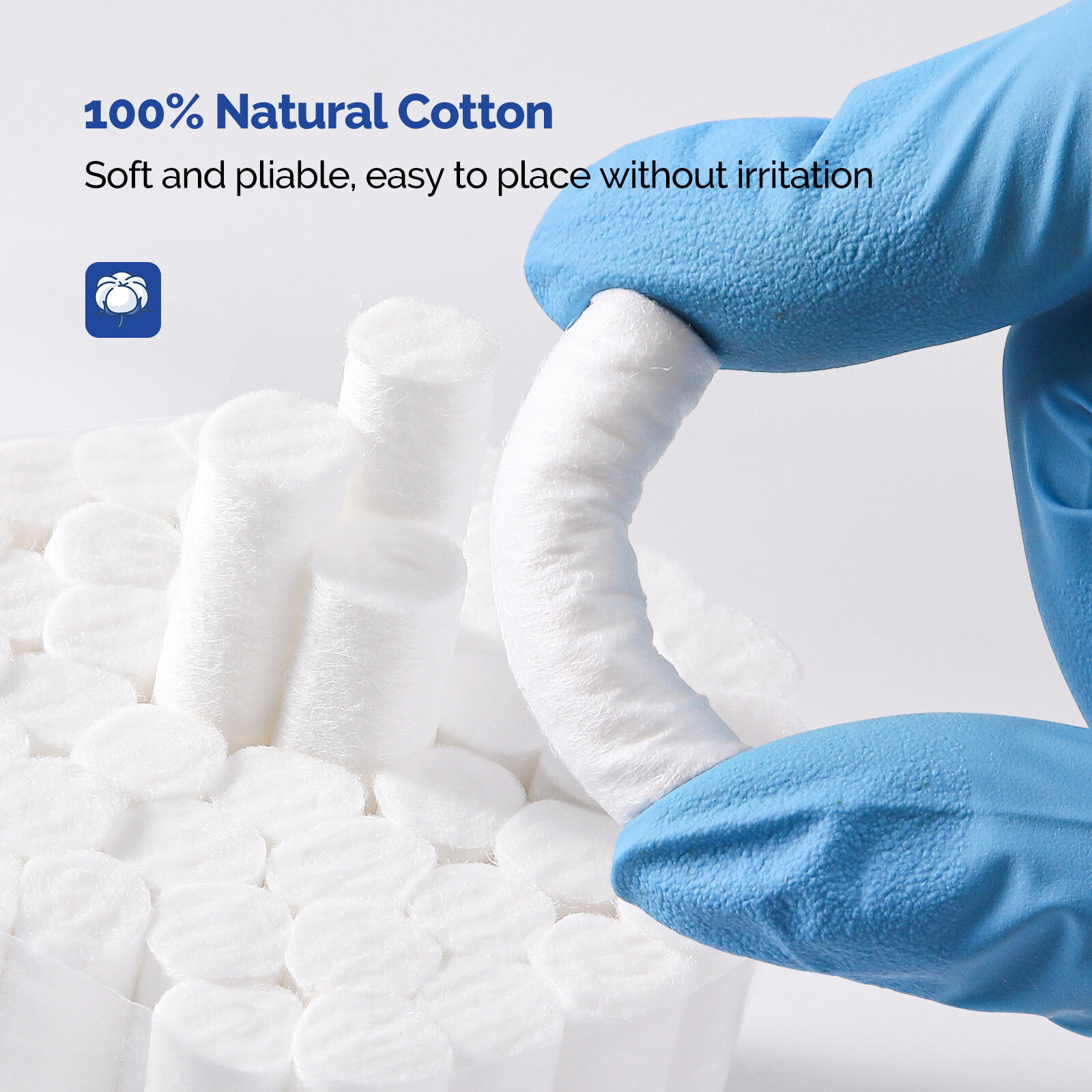 2000 pcs High Quality Dental Cotton Rolls Size 1-1/2″ x 3/8″ #2 Medium Premium