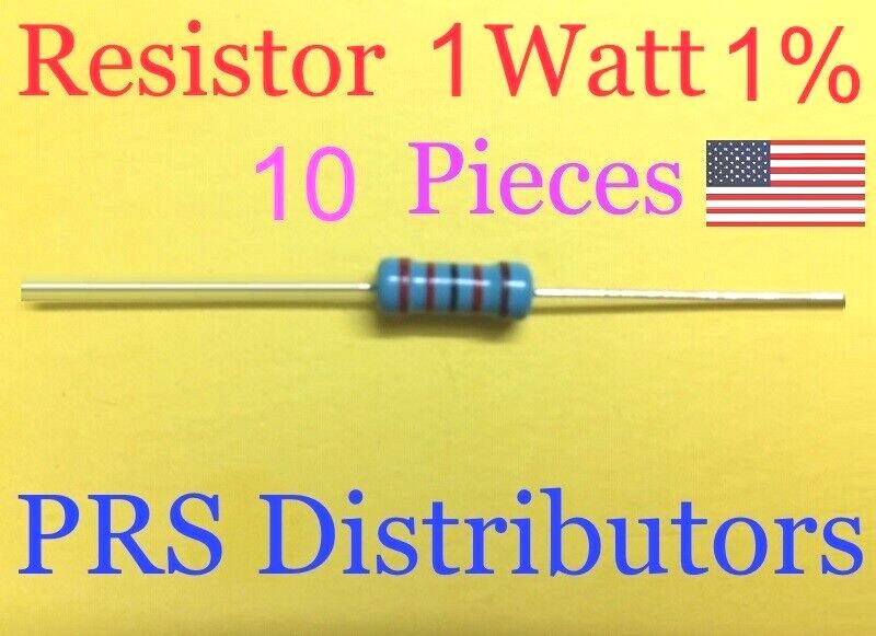 Resistor Metal Film 0.5Ω to 1MΩ 1W 1% 10 Pieces on your Choice USA SELLER