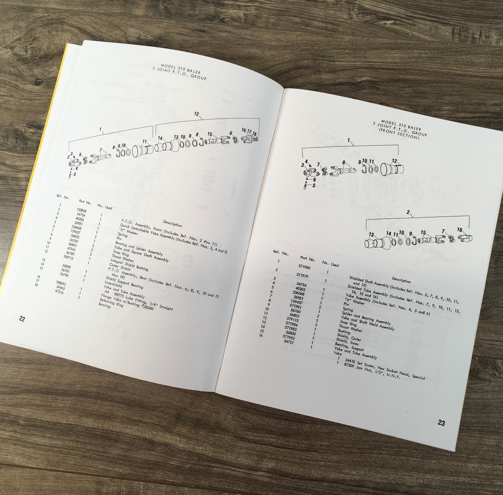 New Holland Model 310 Baler Hayliner Service Parts Catalog Manual Square Bale