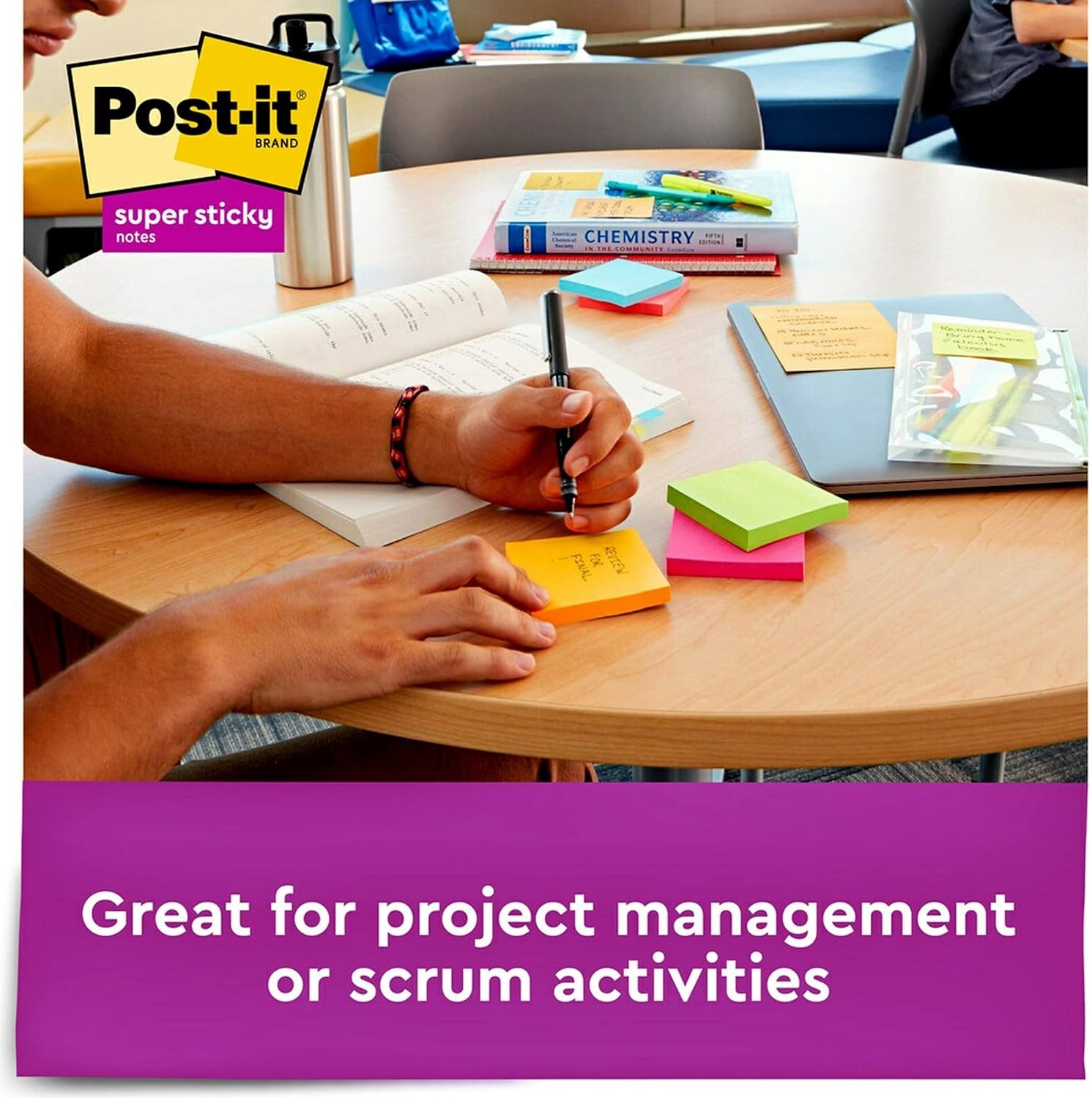 Post-it Super Sticky Notes, 3 in X 3 In, 6 Pads, 2x the Sticking Powe