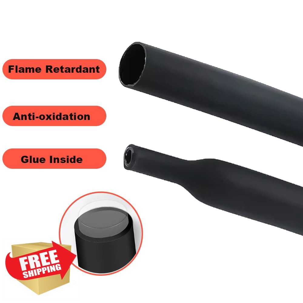 Zangboer 3/4″ Black heat shrink tubing 10Ft