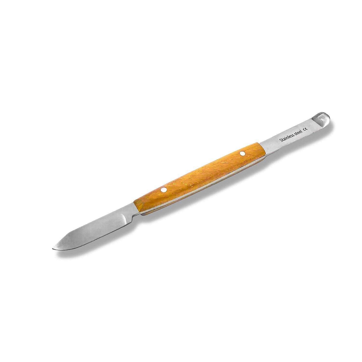 Scientific Labwares Stainless Steel Double Ended Fahenstock Knife Curved Spatula