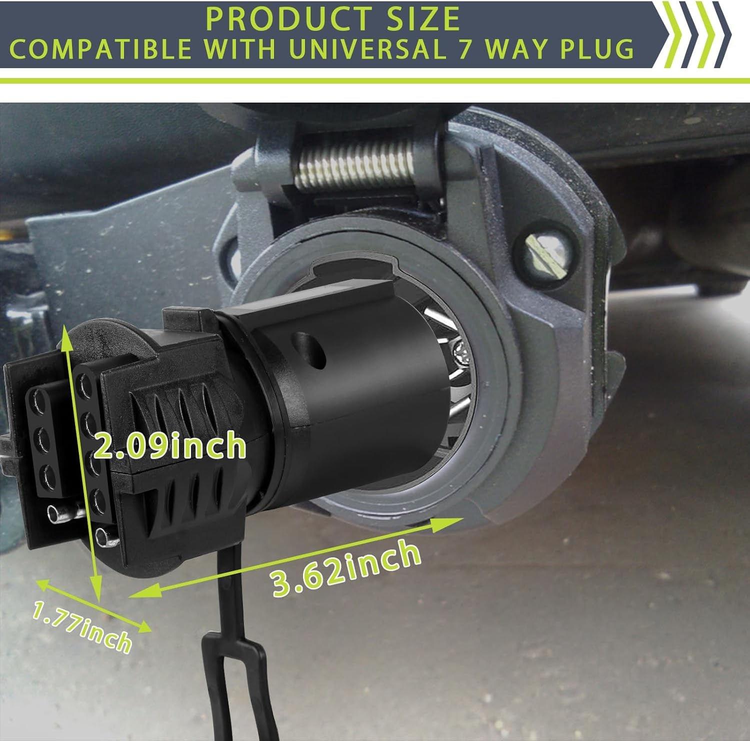 7 to 4 & 5 Pin Trailer Light Adapter，Convenient 2-in-1 Design Trailer Plug Ada
