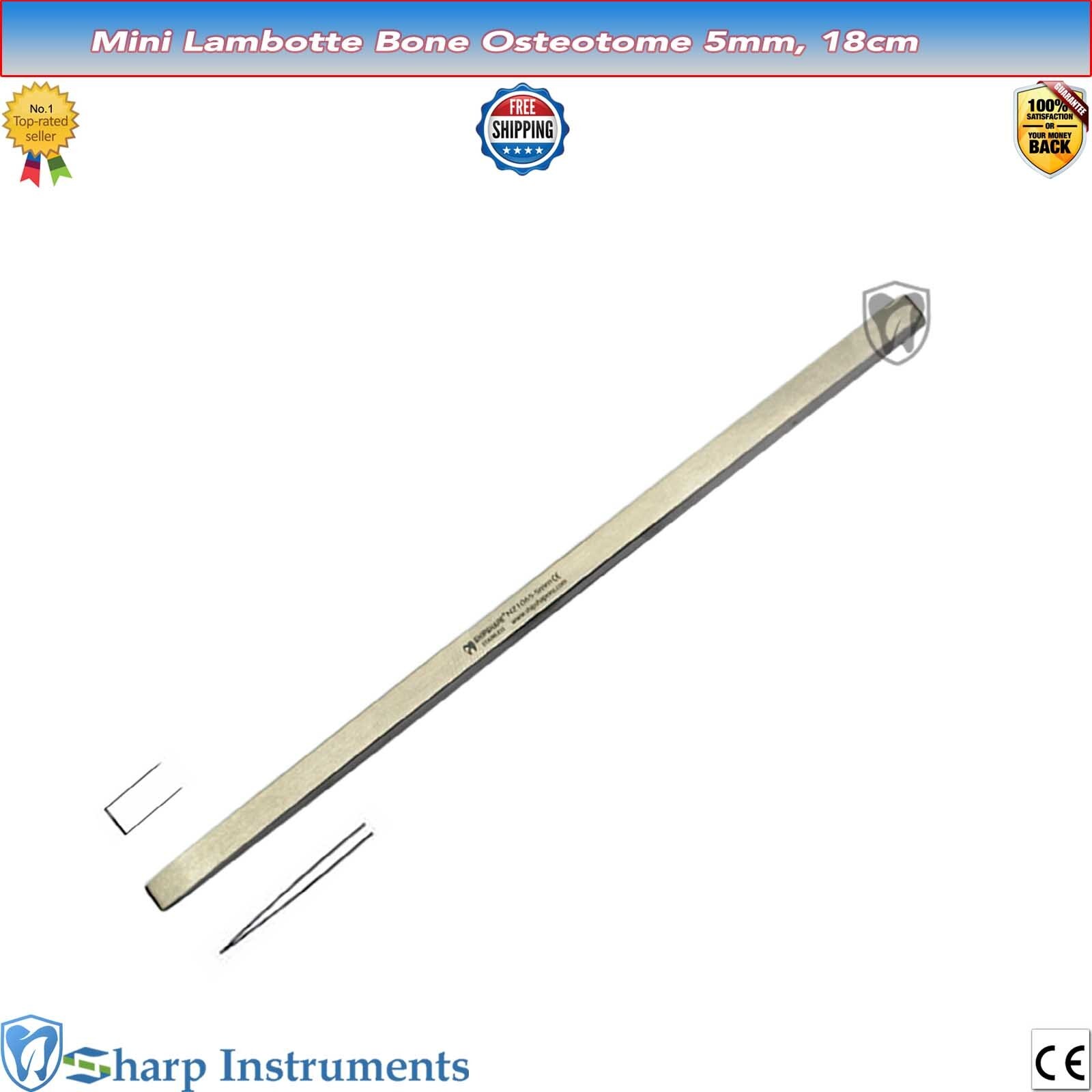 Mini Lambotte Bone Osteotome 5mm Blade, 18 cm Orthopaedic Chisel Surg Instrument