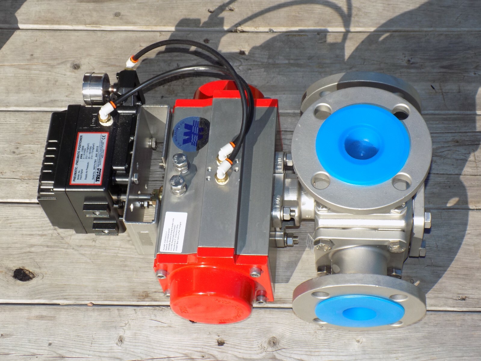 Triac Controls 3-way Stainless Steel air actuated ball valve ppr-1200 2″ 150#