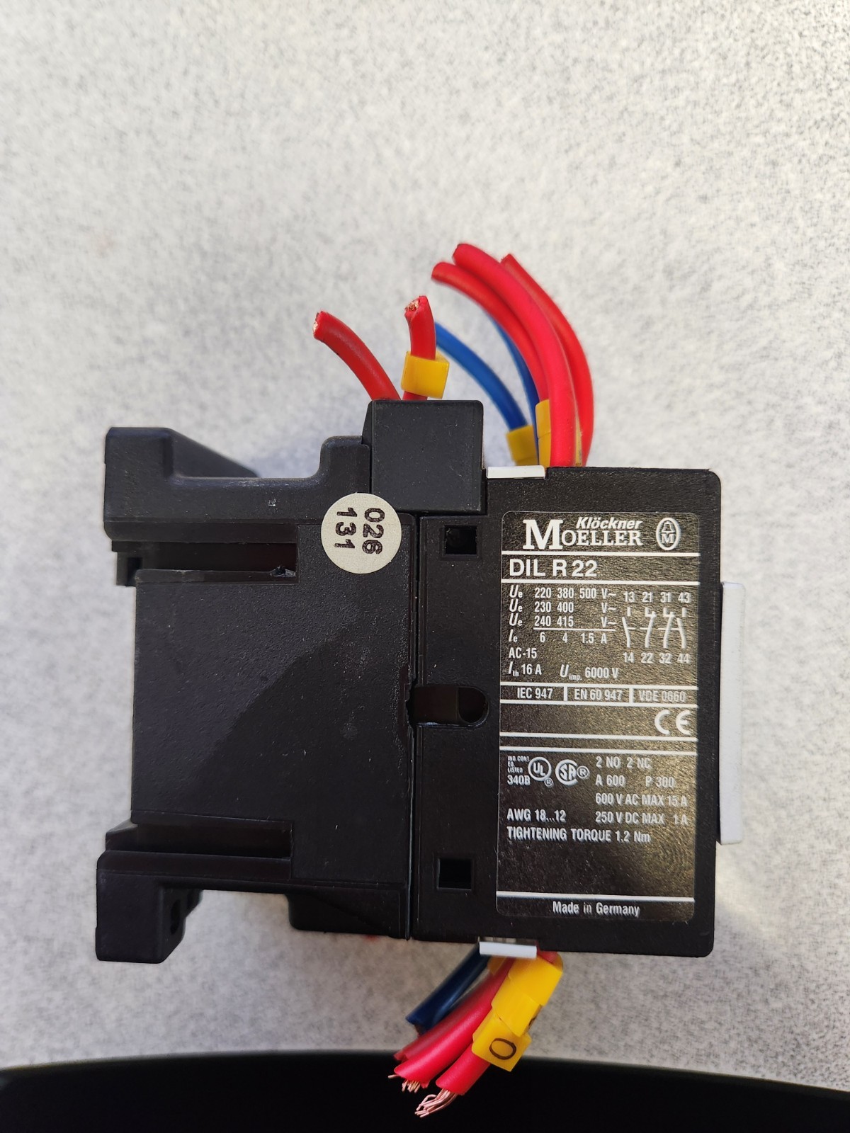 DIL R 22 KLOCKNER MOELLER CONTACTOR