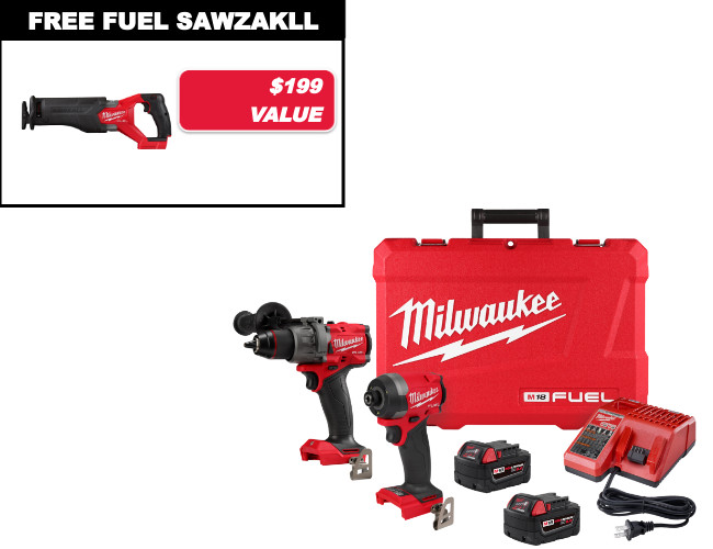 Milwaukee 3697-22SW M18 FUEL 18V 2-Tool Combo Kit w/ M18 SAWZALL