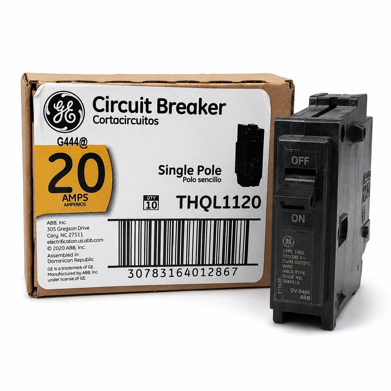 GE THQL1120 20 Amp Single Pole Circuit Breaker 120/240V Plug-In QTY 10 New