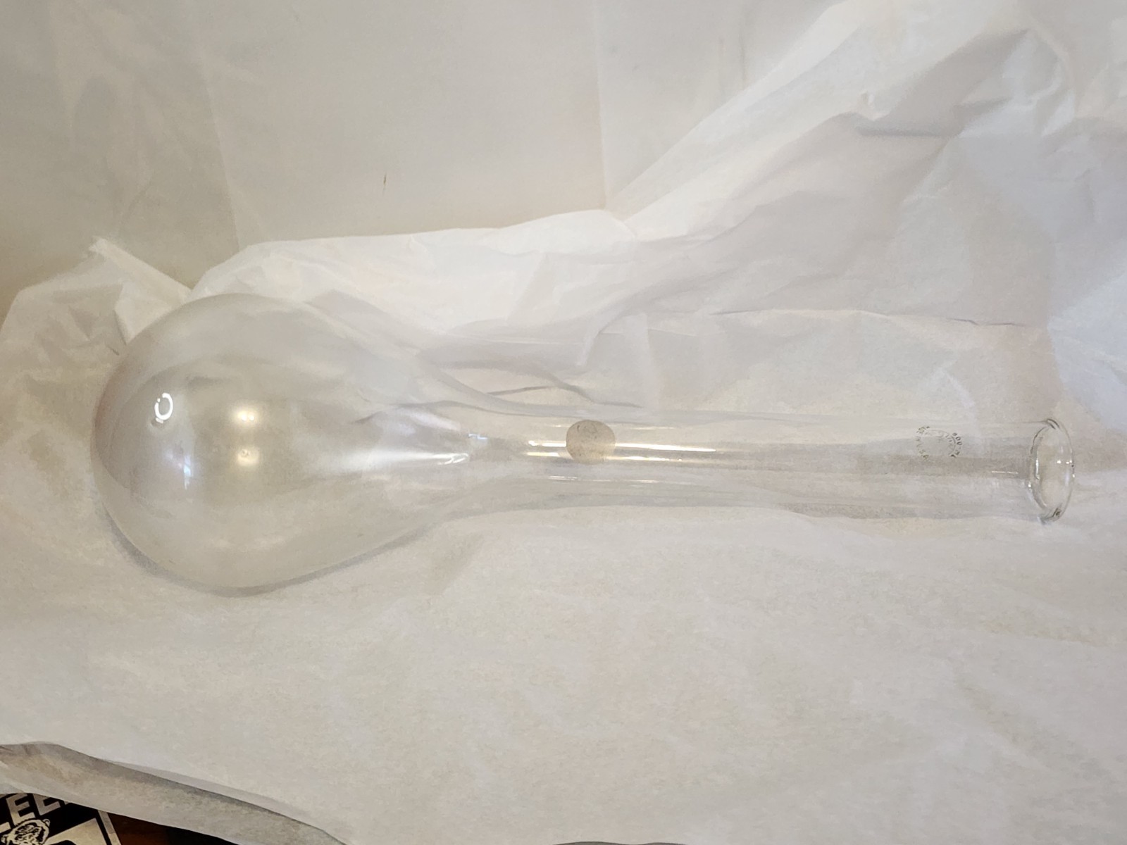 Pyrex 800ml Tooled Long Neck Kjeldahl Flask Round Bottom Art Decor Flower Vase