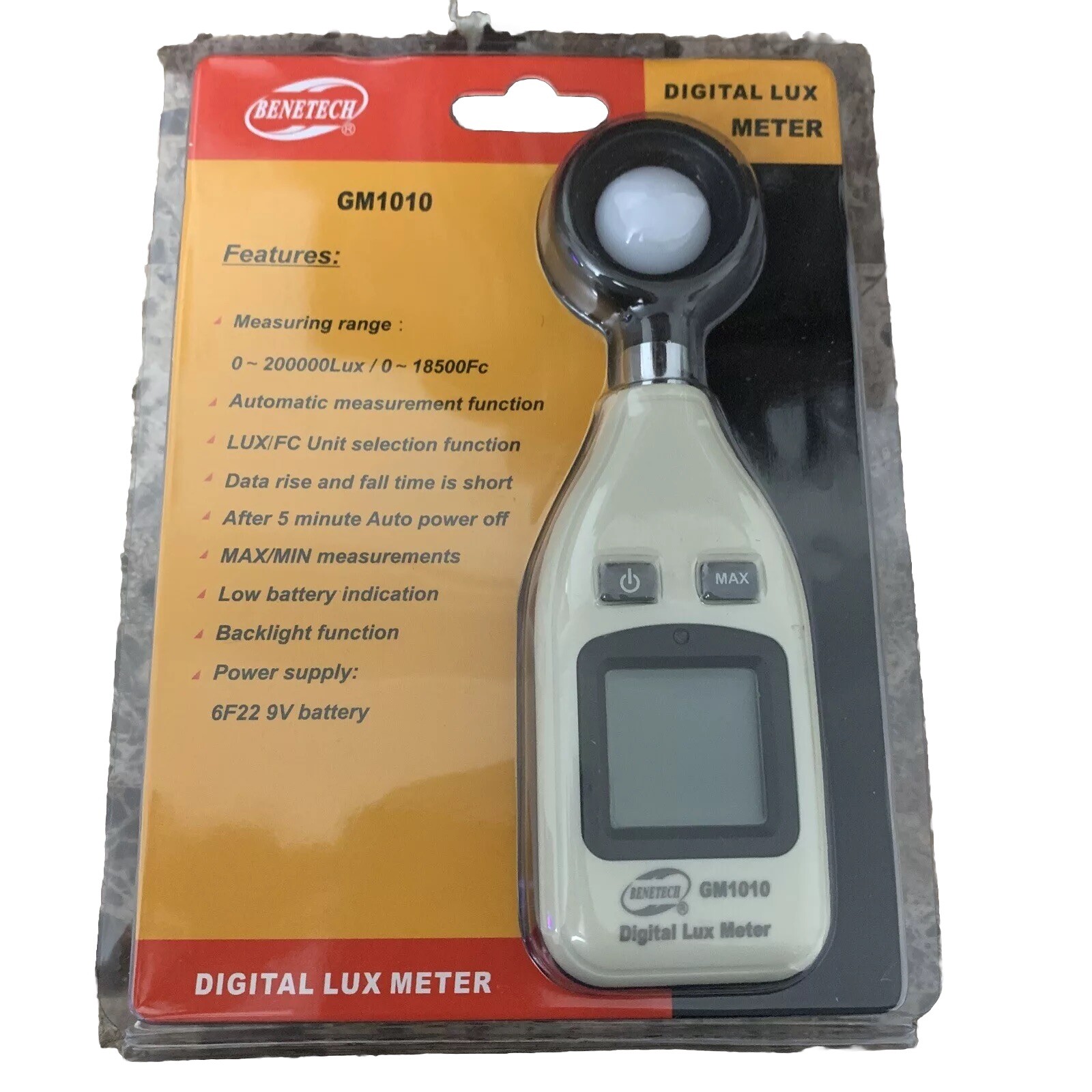 Benetech | Digital LUX Meter | Light Sensor Photometer | Model: GM1010