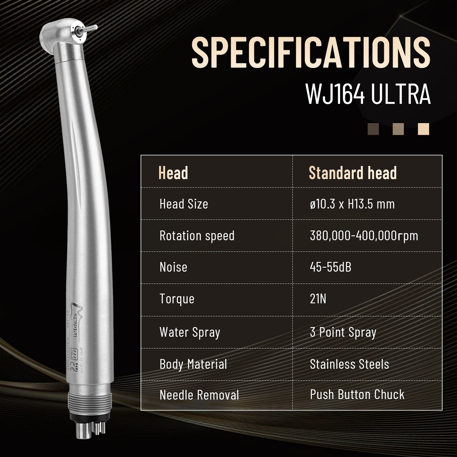 10PCS Dental High Speed Handpiece 4 Holes Air Turbine for NSK PANA MAX Style