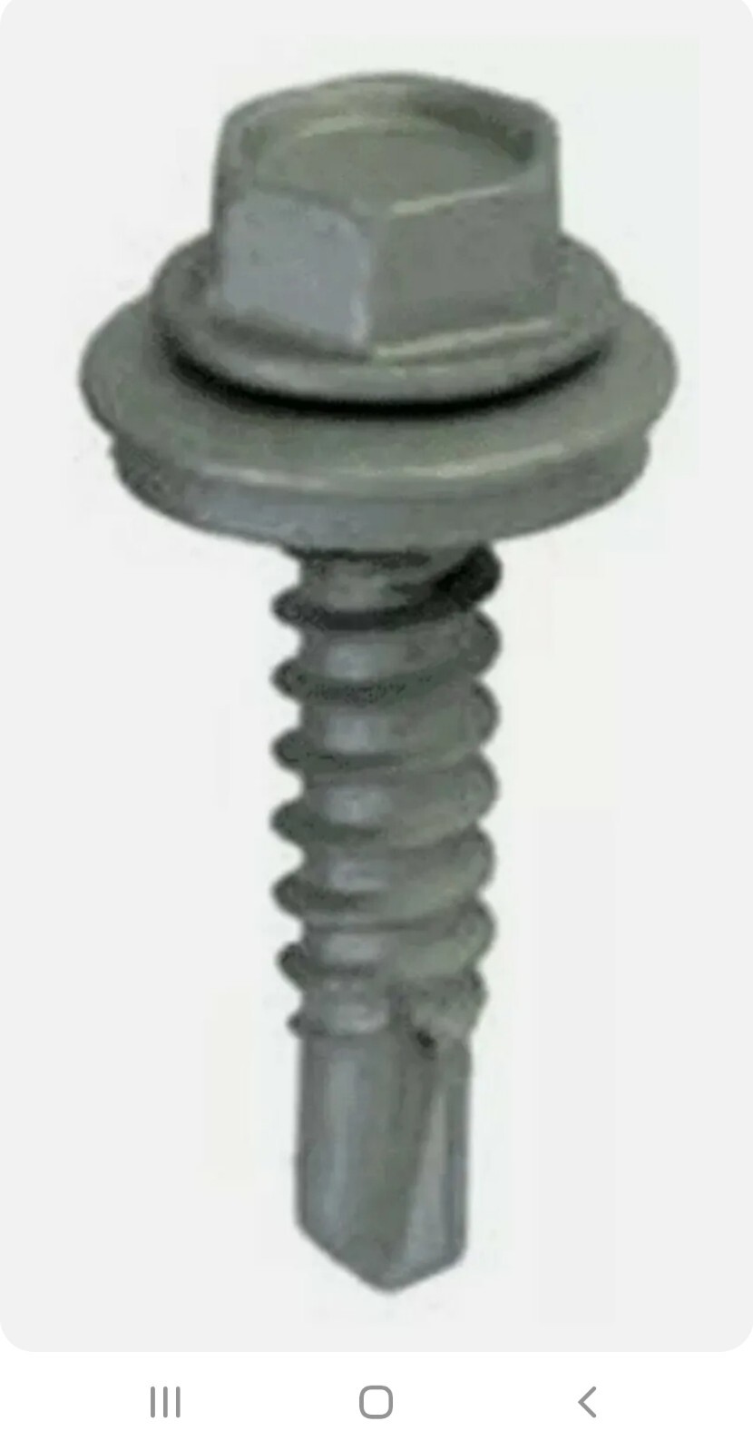 Box of 30 ITW Terks Self-Tappg Hex Washer Self Drillg Screws Steel No 12 x 2 L