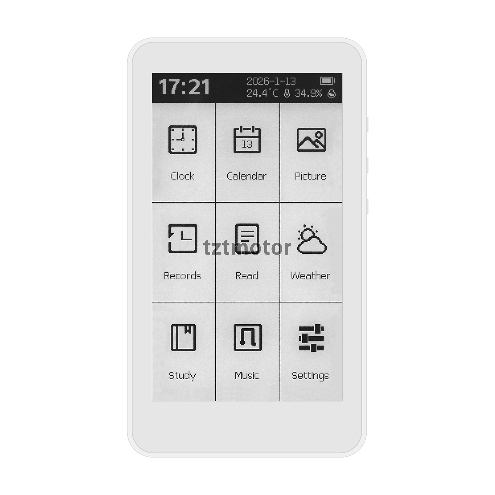 M3 Portable E-Book Reader 3.7 inch Touch Screen E-Paper Clock E-Ink Display