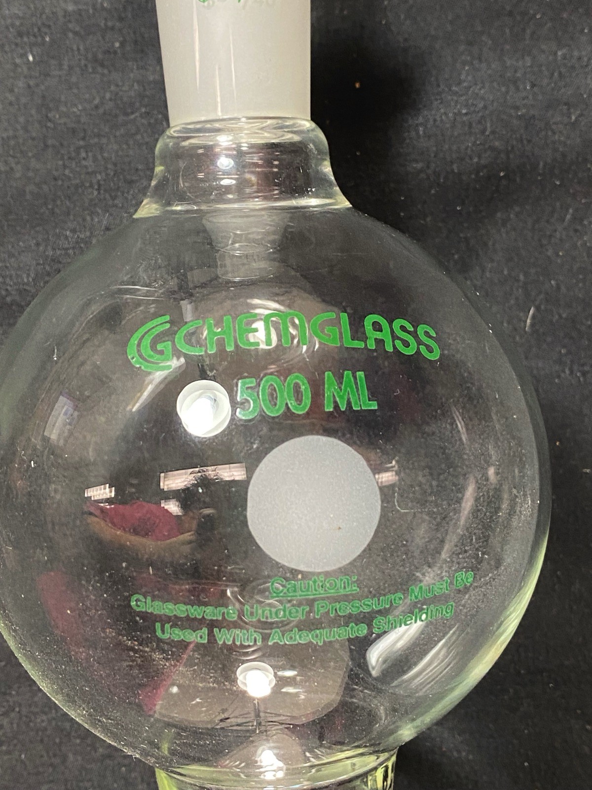 CHEMGLASS 500mL Reservoir Chromatography Column 25mm ID 480mm E.L. CG-1196-06