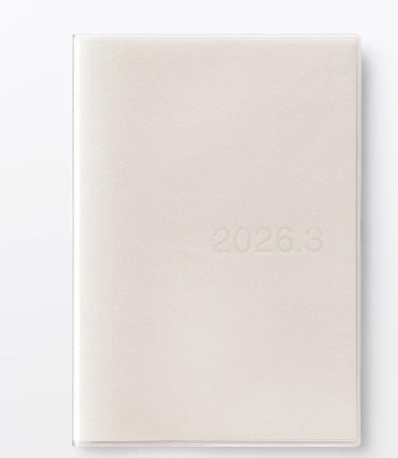 Muji 2026 Vertical Monthly Weekly Planner 2026. 03 – 2027. 04 White B6 or A5