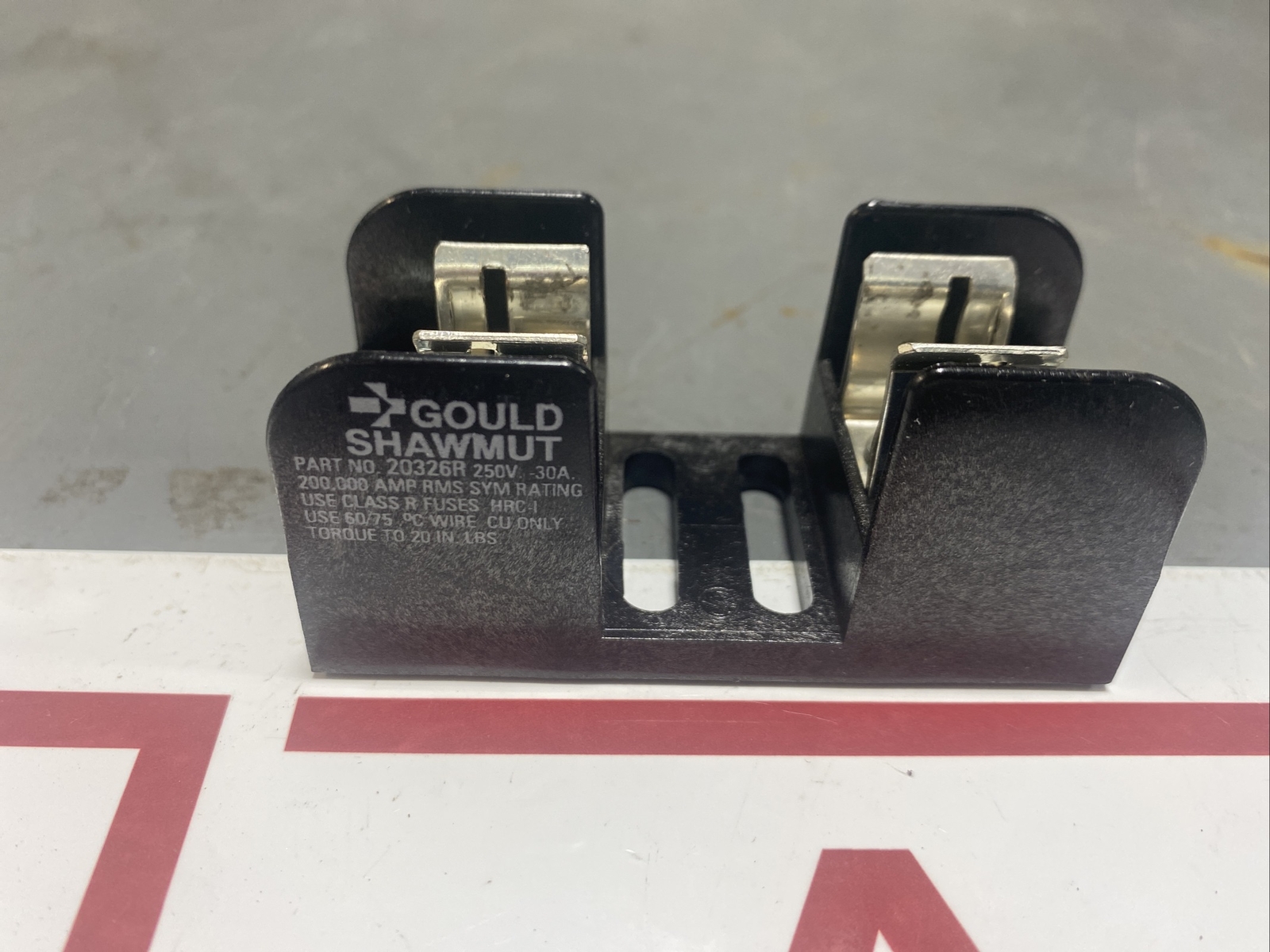 Gould Shawmut 20326R Fuse Block,Industrial,30A,1 Pole