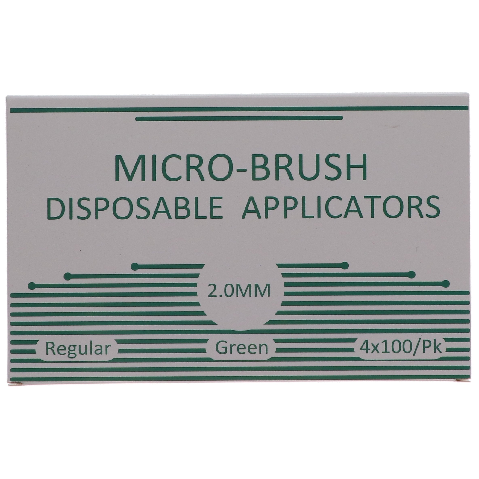 House Brand Dentistry 101317 Micro-Brush Applicators Regular Green 4 x 100/Pk