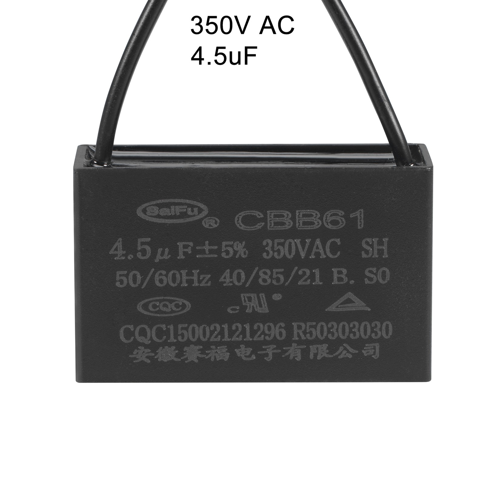 3pack Ceiling Fan Capacitor CBB61 4.5uF 350V AC 2 Wires Metallized Polypropylene