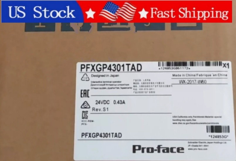 1PCS Brand New Pro-face PFXGM4301TAD Touch Screen US Sotck 24V 0.43A Fast ship