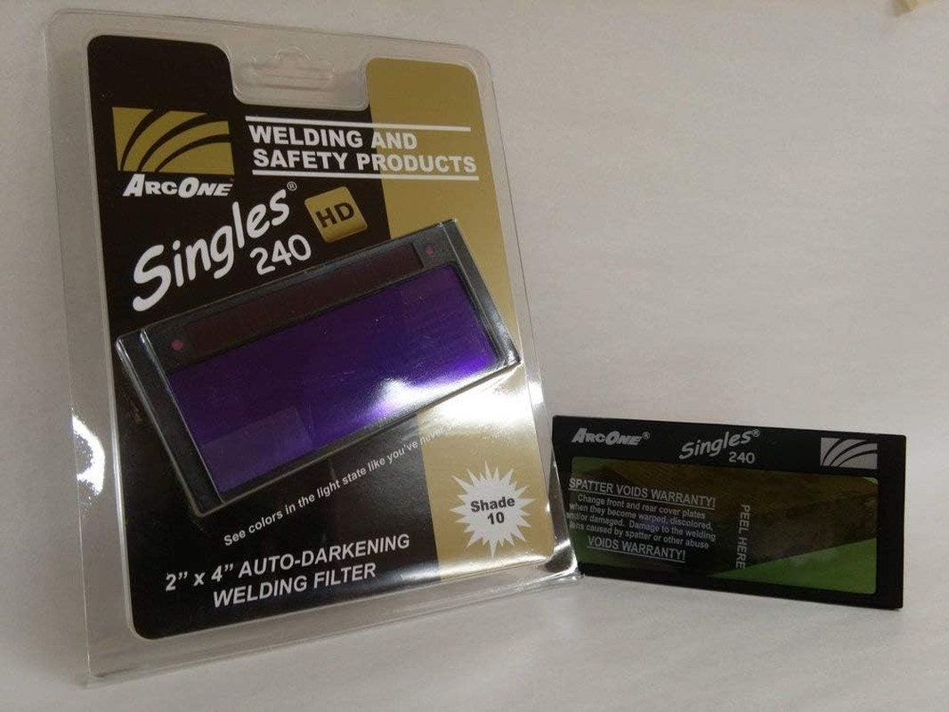 S240-10 Horizontal Single Auto-Darkening Filter for Welding, 2 X 4, Shade 10