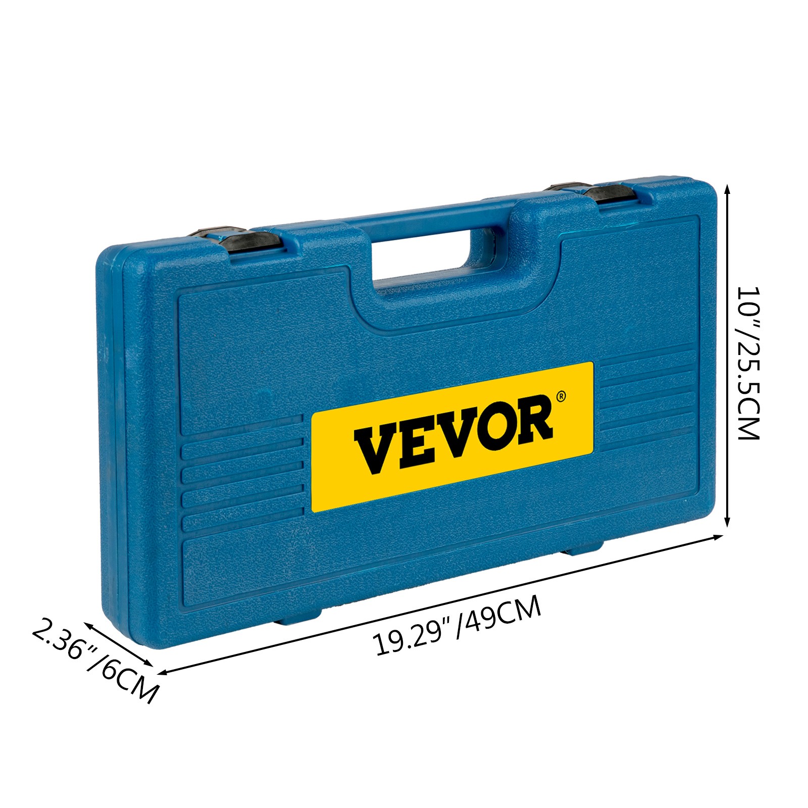VEVOR 26-Pc 1/2 in Deep Impact Socket Set SAE 6-Point CR-V Case