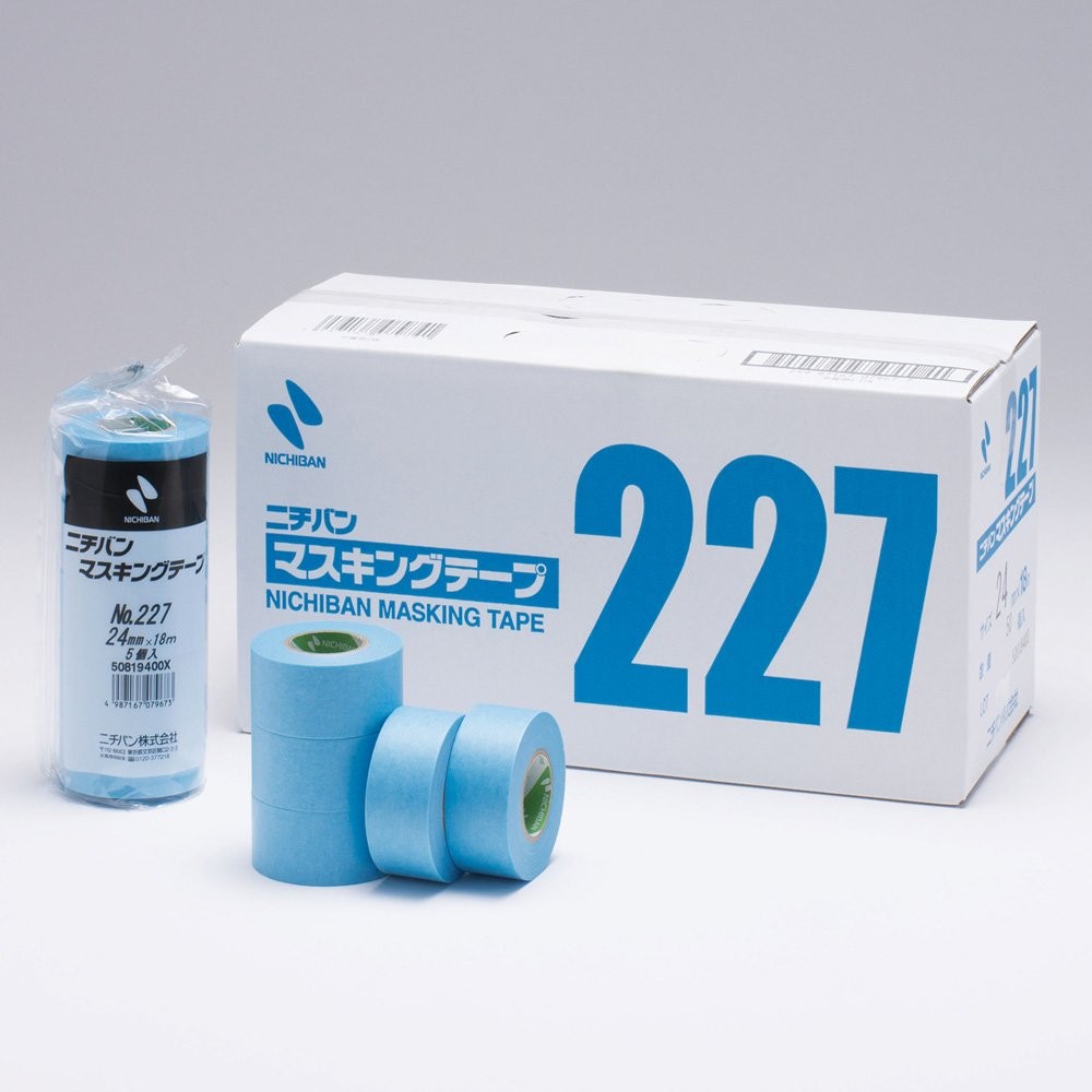 Nichiban Masking Tape No.227H 227H12 0.5 inches (12 mm) x 6.1 ft (18 m), 10 R…