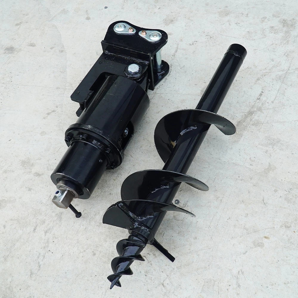 Mini Excavator Attachment Hydraulic 200mm Auger Drill with 30mm Pin FREE SHIP