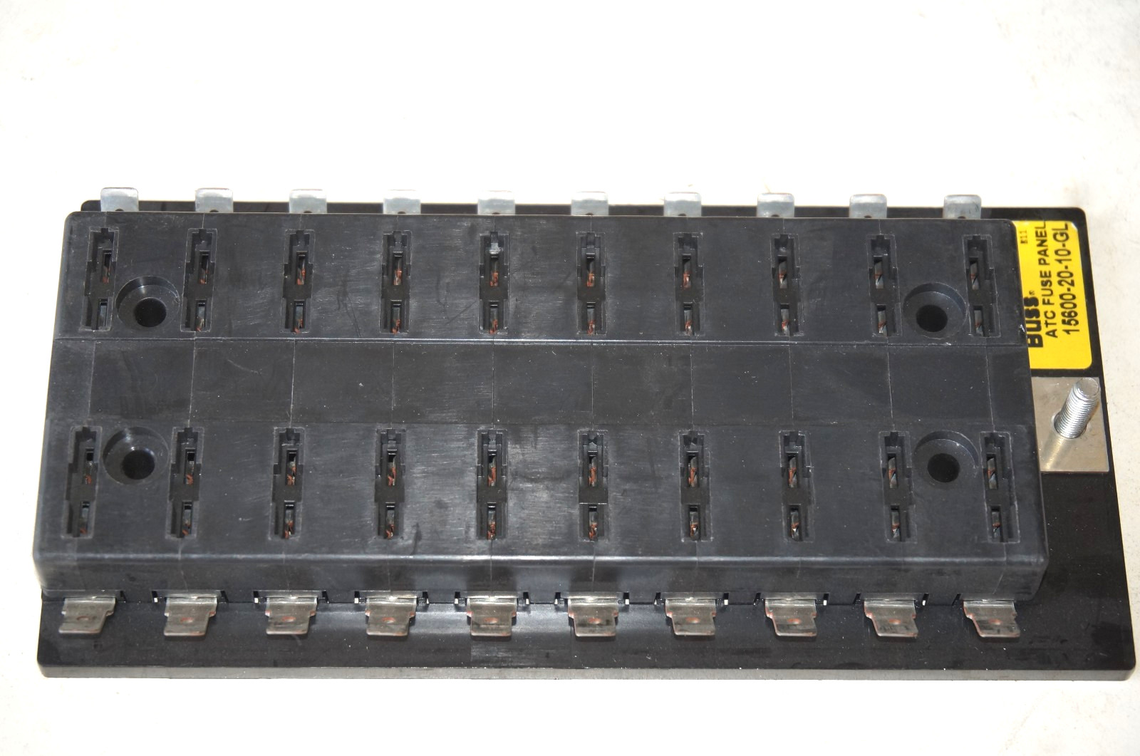 BUSS ATC 20-slot Blade-type Fuse / Circuit-Breaker Panel, 15600-20-10-GL, New