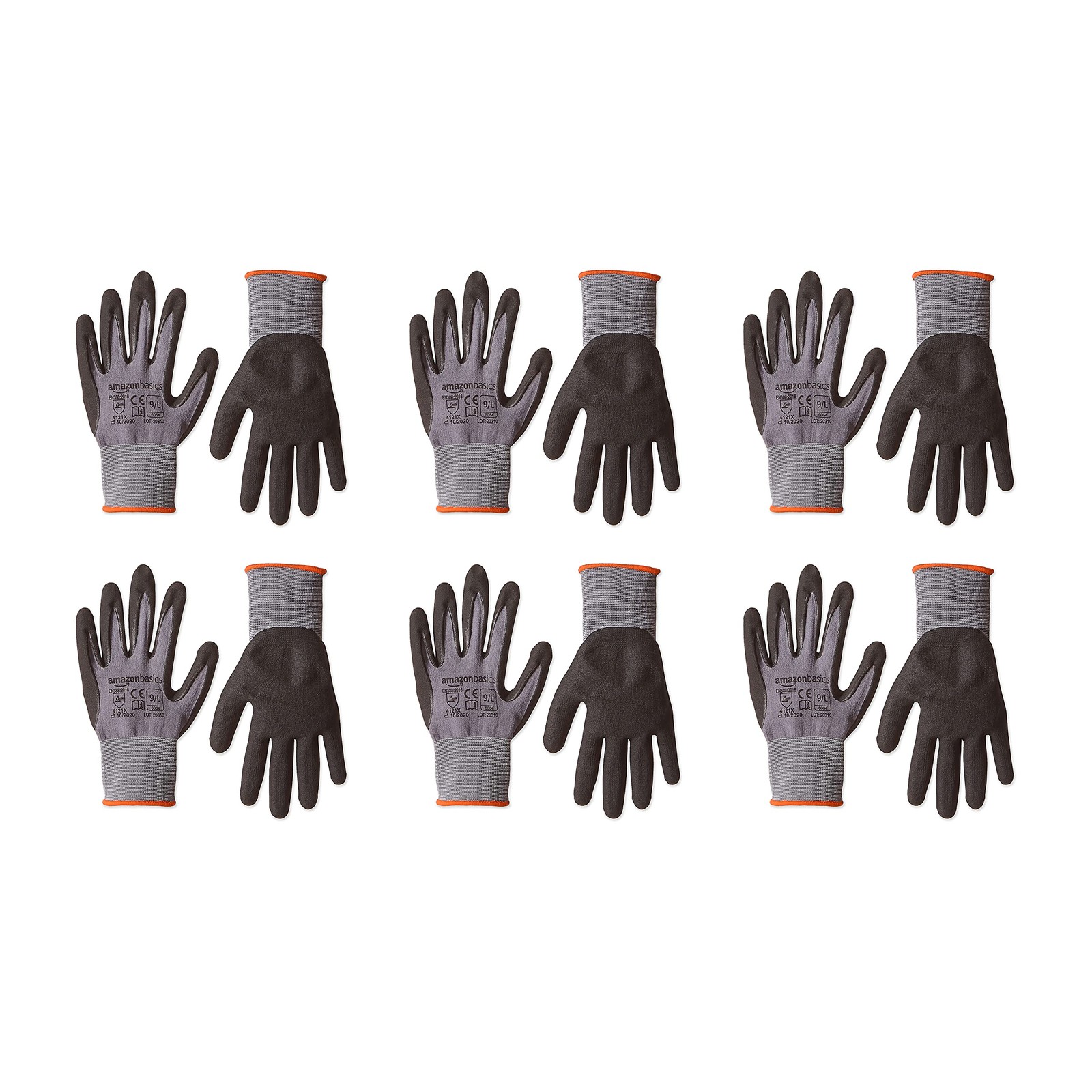 Retailer Basics Micro-Foam Nitrile Coated Safety Work Gloves Nylon Liner Fiber