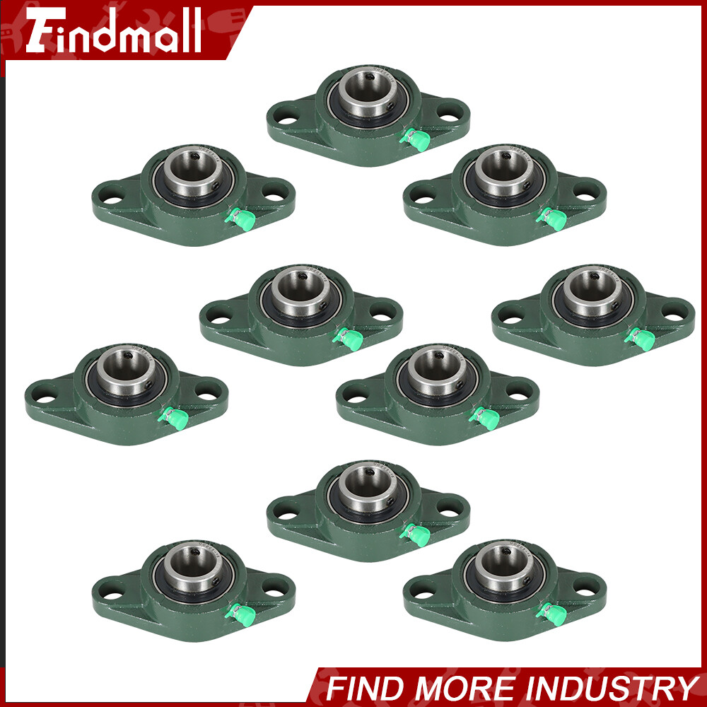 Findmall 10PCS UCFL205-16 Pillow Block Flange Bearing 1″ Bore 2 Bolt Solid Base