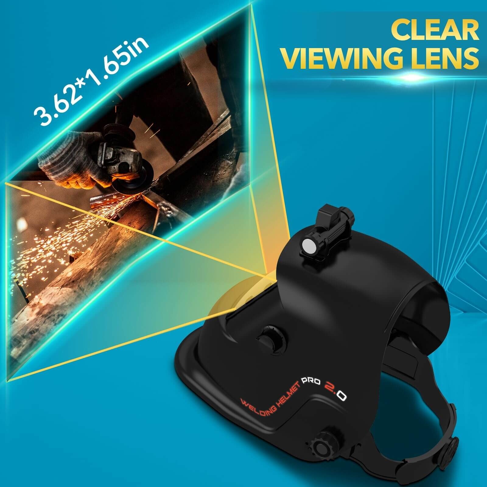Solar-Powered True Color Auto-Darkening Welding Helmet for TIG, MIG, and ARC