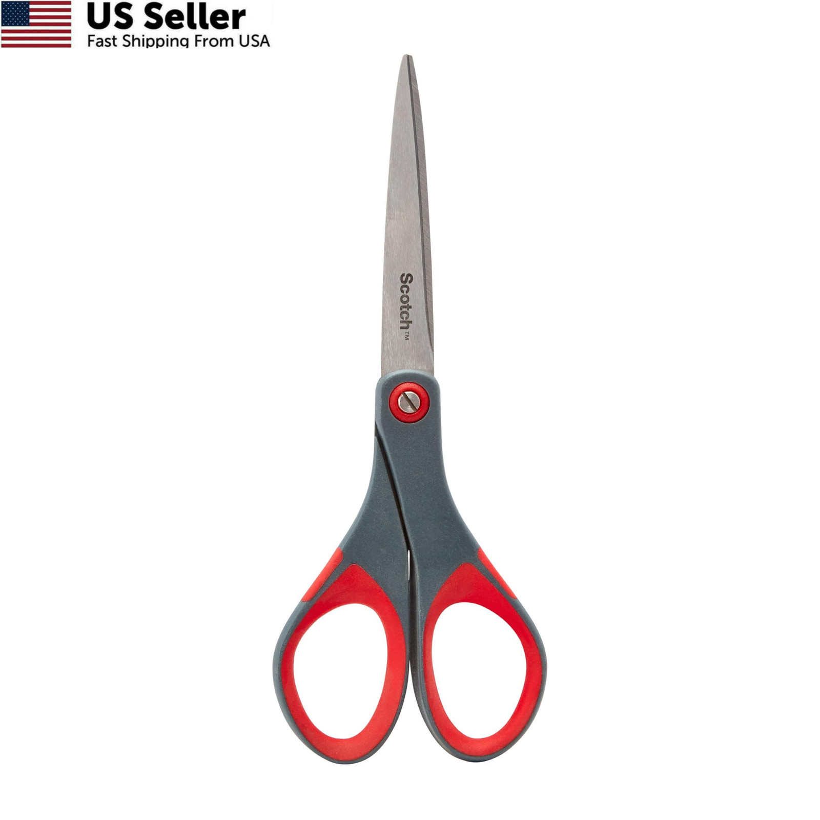 Scotch 6″ Precision Scissors, Great for Everyday Use (1446) 6-Inches, Grey/Red