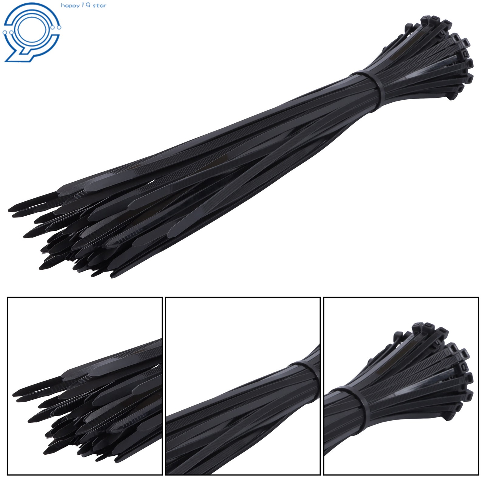 Zip Ties 1200pcs Nylon 14″ Heavy Duty 50lb Self-Locking Cable Ties Width 0.18in