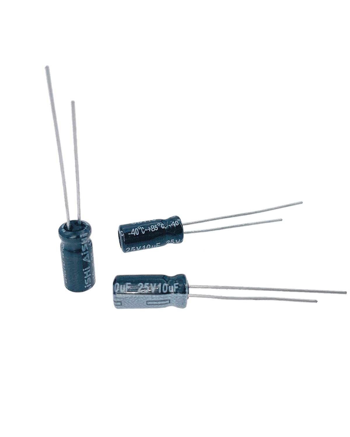 100 Pcs 10UF Capacitor 5x11mm0.2 x0.43in 25v Electrolytic Capacitor Radial Hi…